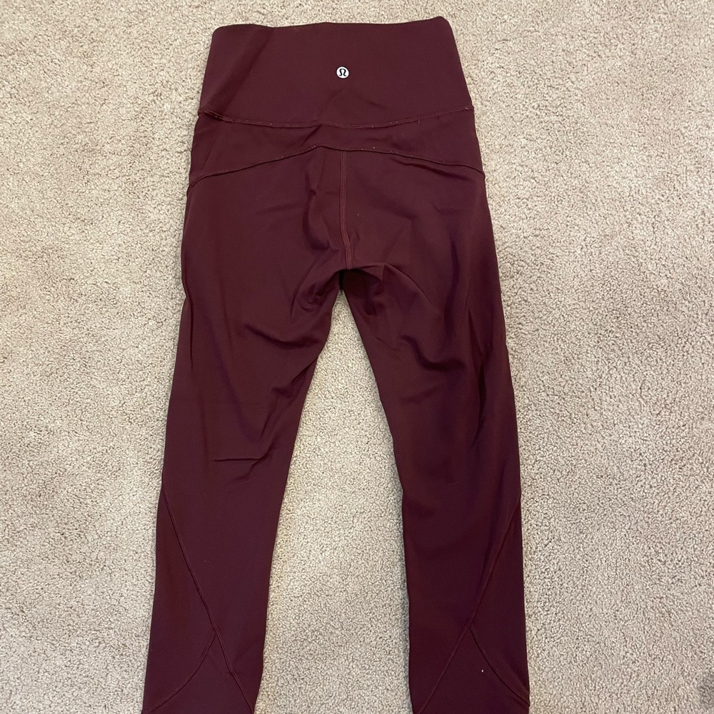 Women’s Maroon Lulu Lemon Leggings